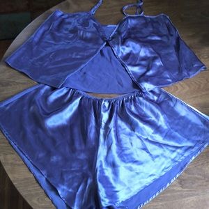 L senza large purple lingerie camisole shorts set